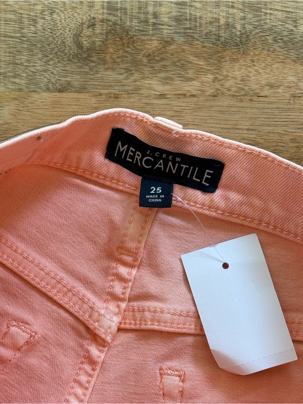 J.Crew Mercantile Pink Denim Cutoff Shorts Size 25 Raw Hem NWT